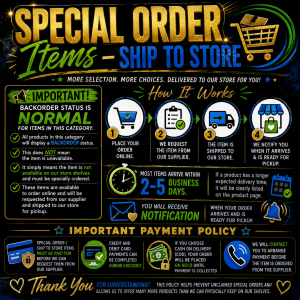 SPECIAL ORDER ITEMS!